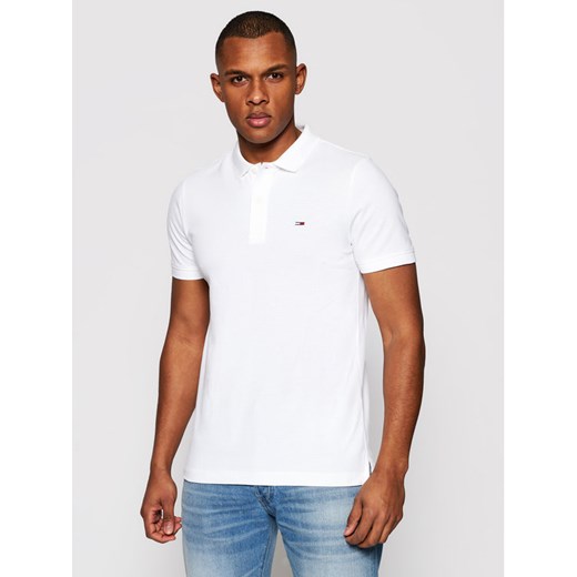 Tommy Jeans Polo Classics Solid DM0DM09439 Biały Slim Fit Tommy Jeans L MODIVO