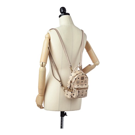 Mini Visetos Leather Backpack Mcm Vintage ONESIZE showroom.pl