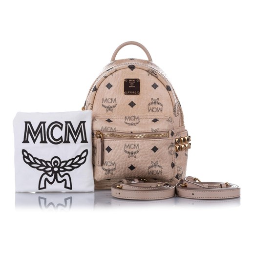 Mini Visetos Leather Backpack Mcm Vintage ONESIZE showroom.pl