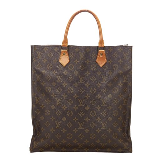 Shopper bag Louis Vuitton brązowa na ramię elegancka duża z nadrukiem 