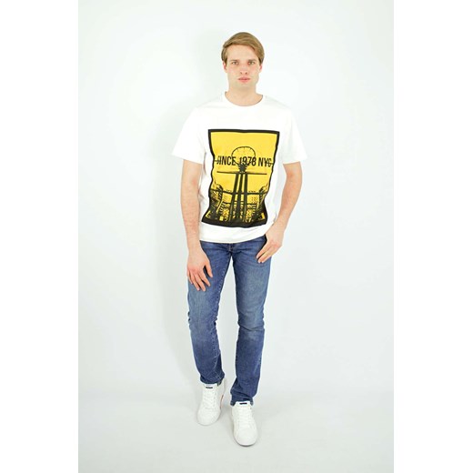 T-shirt męski Calvin Klein z krótkim rękawem bawełniany na wiosnę 
