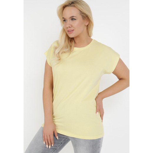 Żółty T-shirt Astrissis XXL Born2be Odzież