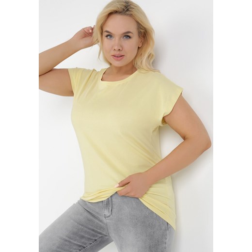 Żółty T-shirt Astrissis XL Born2be Odzież