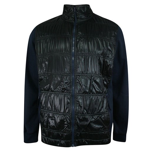 Kurtko-Bluza, Czarno-Granatowa, Wysoka Stójka, bez Kaptura, Lekka, Pikowana, Przejściowa -KINGS KUKNGS313917granat ze sklepu JegoSzafa.pl w kategorii Kurtki męskie - zdjęcie 109186163