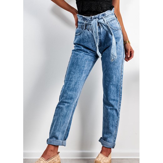 Spodnie Mom Fit Jeans Blue XS Ligari Jeans L Ligari