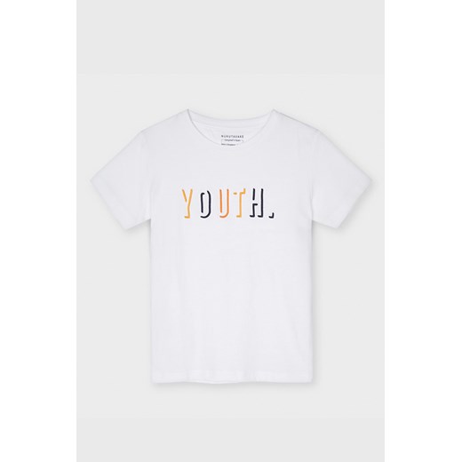 Chłopięcy T-shirt Mayoral Youth biały biały 14 okazyjna cena Astratex