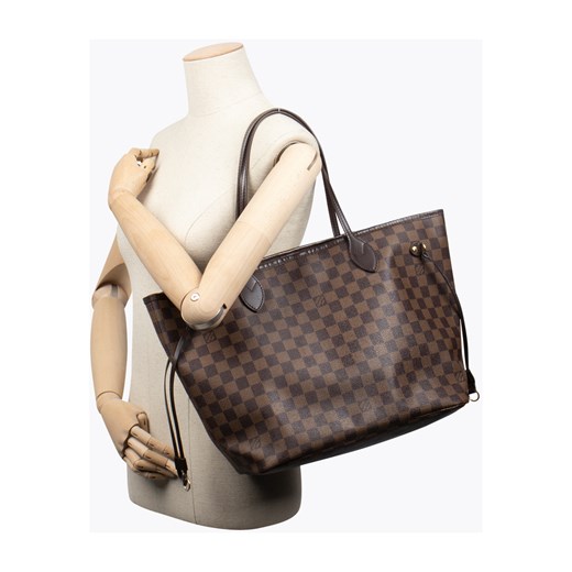 Shopper bag Louis Vuitton z nadrukiem skórzana bez dodatków 