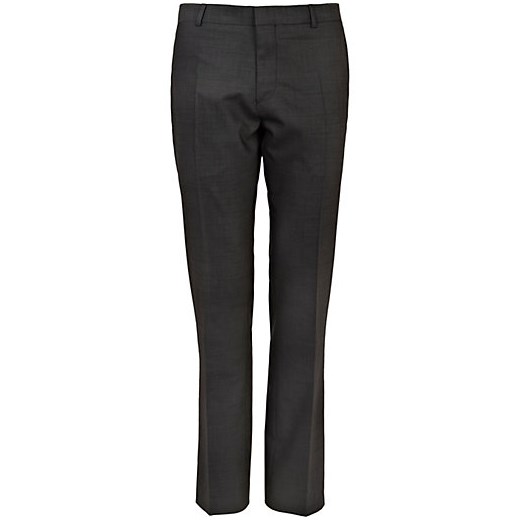 Grey contrast slim suit trousers river-island szary slim