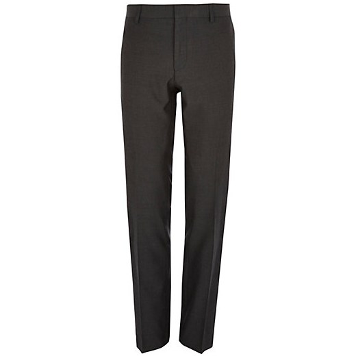 Grey slim suit trousers river-island szary slim