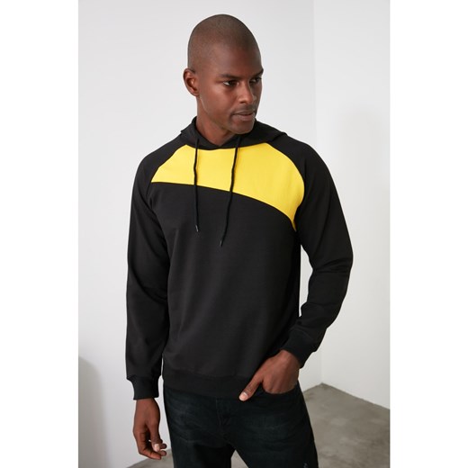 Trendyol Black Men's Panel Hooded Regular Sweatshirt Trendyol XL Factcool