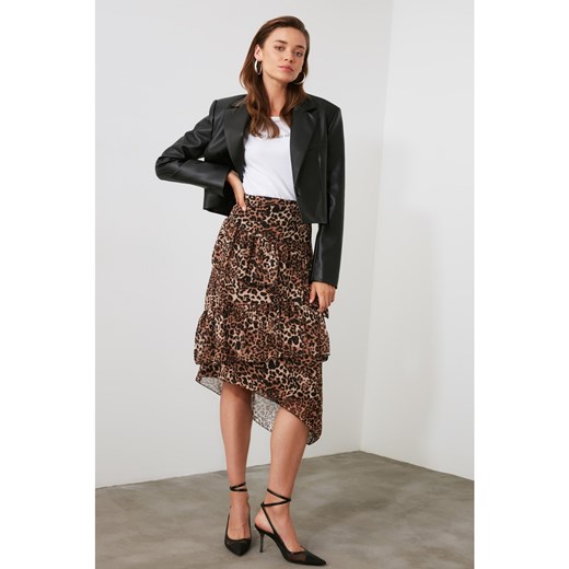 Trendyol Brown Ruffle Skirt Trendyol 36 Factcool