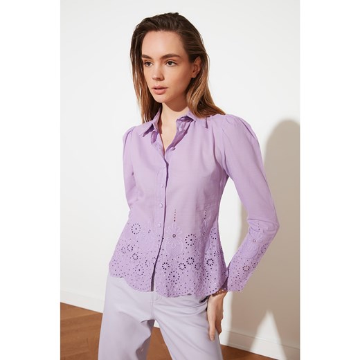 Trendyol Lilac Embroidered Shirt Trendyol 40 Factcool
