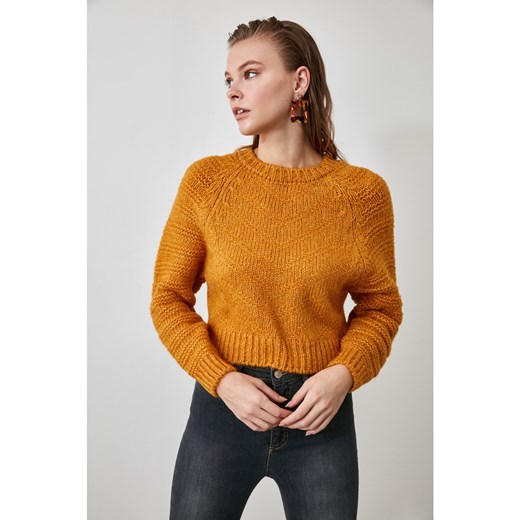 Trendyol Mustard Knitting Detailed Knitwear Sweater Trendyol S Factcool