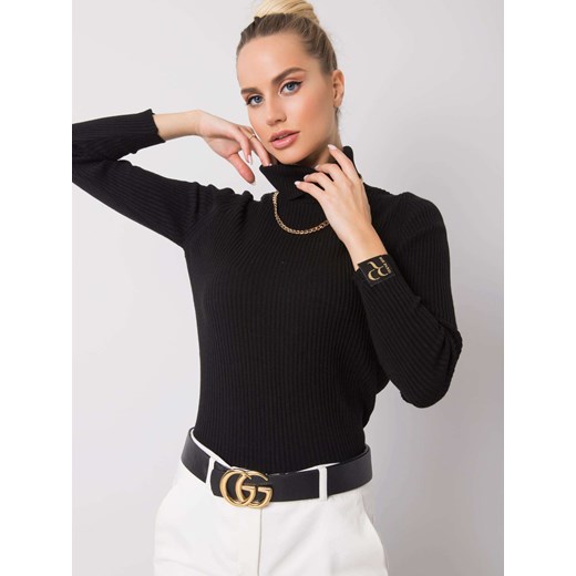 Czarny golf z bawełny. Pretty Style One Size Pretty Style promocja