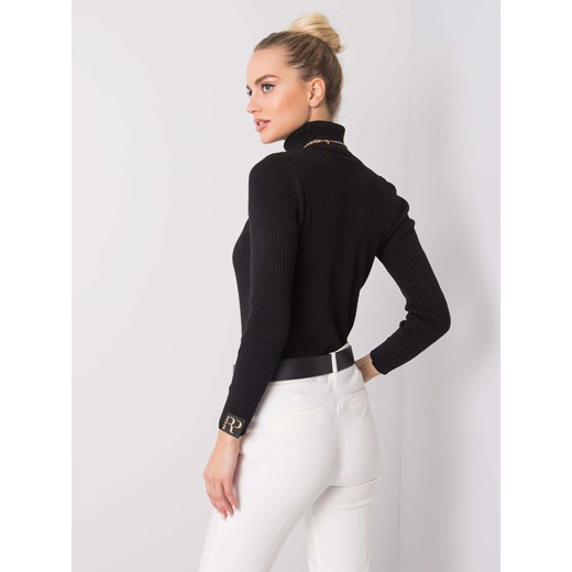 Czarny golf z bawełny. Pretty Style One Size okazyjna cena Pretty Style