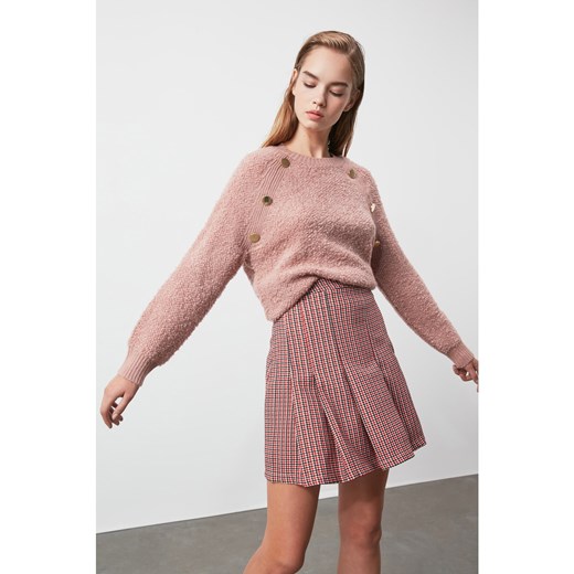 Trendyol Burgundy Checkered Skirt Trendyol 38 Factcool