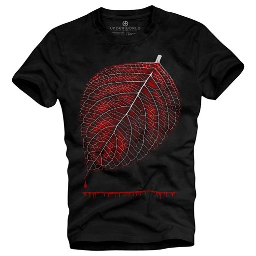 T-shirt męski UNDERWORLD Leaf czarny ze sklepu morillo w kategorii T-shirty męskie - zdjęcie 109286233