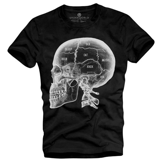 T-shirt męski UNDERWORLD X-ray skull Underworld S okazyjna cena morillo