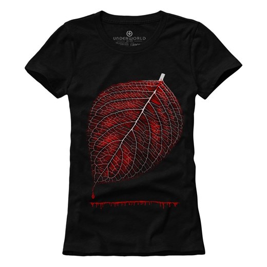 T-shirt damski UNDERWORLD Leaf czarny ze sklepu morillo w kategorii Bluzki damskie - zdjęcie 109286672