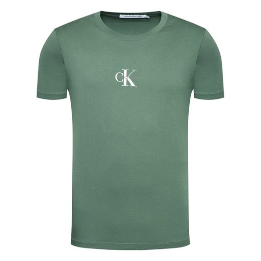 Calvin Klein Jeans T-Shirt J30J314267 Zielony Regular Fit L MODIVO