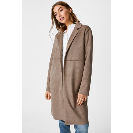 C&A Płaszcz-imitacja zamszu, Szary, Rozmiar: 40 The Outerwear 50 C&A