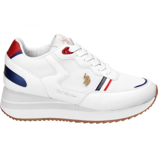 Buty sportowe damskie U.S Polo Assn. sznurowane białe 