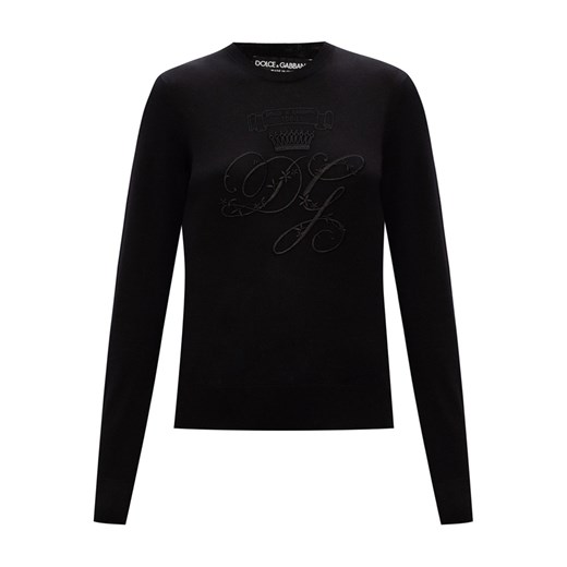 Wełniany sweter z logo Dolce & Gabbana 44 IT showroom.pl