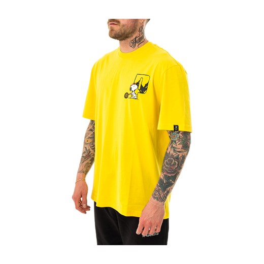 T-shirt męski Puma żółty z krótkim rękawem 