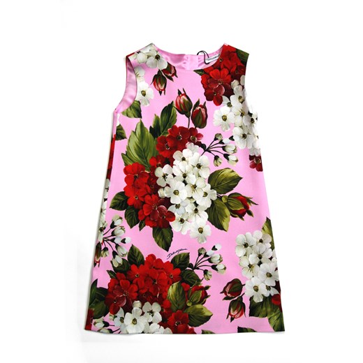 Wielokolorowa sukienka dziewczęca Dolce & Gabbana w kwiaty 