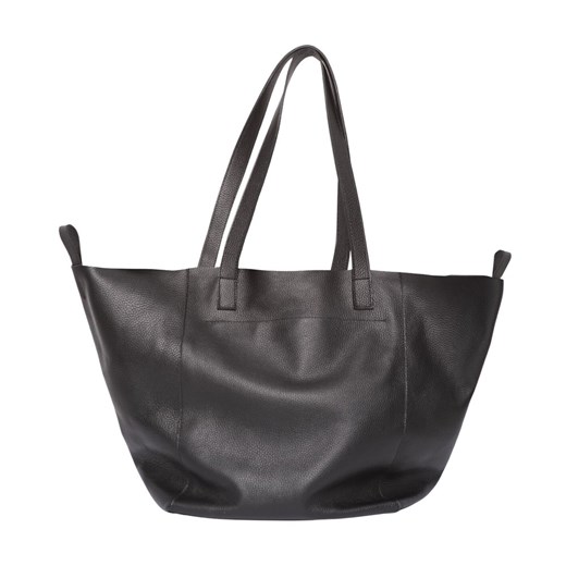 Shopper bag Look Made With Love na ramię czarna matowa mieszcząca a5 wakacyjna 