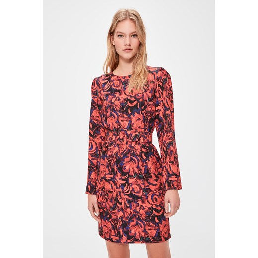 Trendyol Red Patterned BeltEd Dress Trendyol 38 Factcool