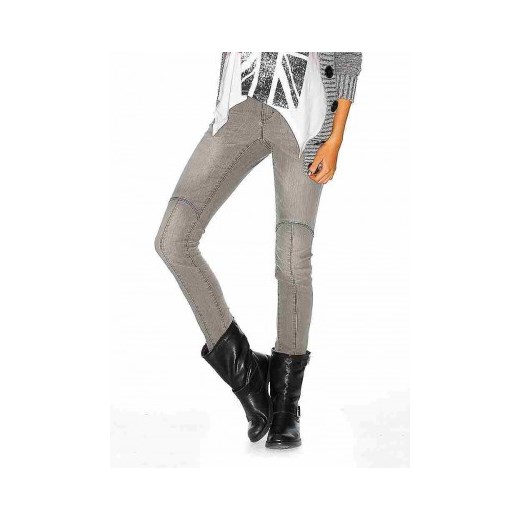 Material Girl spodnie jeansy rurki szare n-fashion-pl bialy cień do powiek
