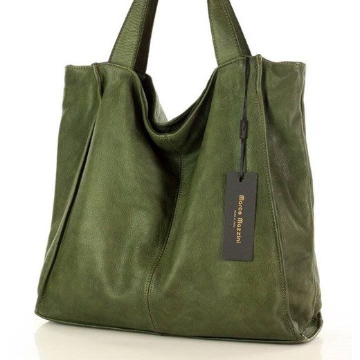 Shopper bag Merg na ramię zielona matowa 
