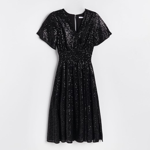 Reserved - Cekinowa sukienka - Czarny Reserved 34 promocyjna cena Reserved