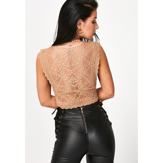 Camelowy Top Sartora ONE SIZE Born2be Odzież