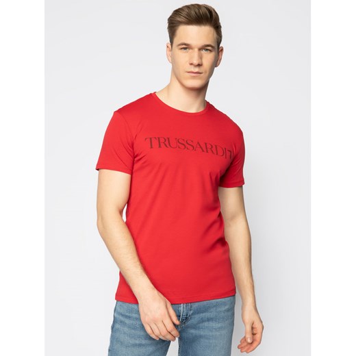 Trussardi T-Shirt 52T00305 Czerwony Regular Fit Trussardi XL wyprzedaż MODIVO