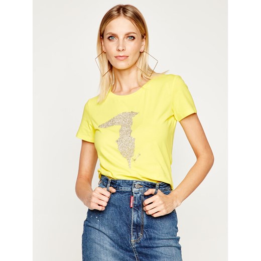 Trussardi T-Shirt 56T00237 Żółty Slim Fit Trussardi S promocja MODIVO
