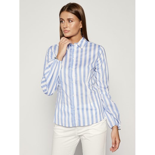 Trussardi Koszula Big Stripes Cotton 56C00189 Niebieski Slim Fit Trussardi 42 wyprzedaż MODIVO