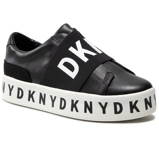 Buty sportowe damskie DKNY sneakersy bez zapięcia w nadruki 