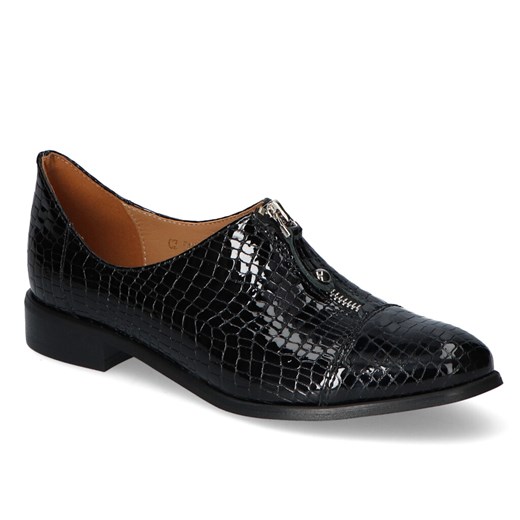 Półbuty Gamis 5037/E-3 Czarne lakier ze sklepu Arturo-obuwie w kategorii Półbuty damskie - zdjęcie 109493014