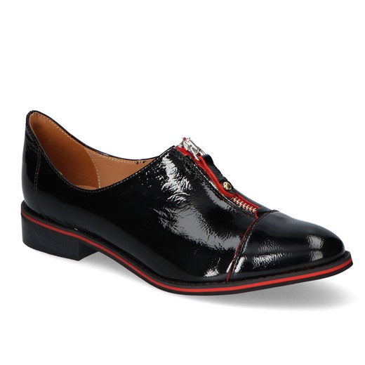 Półbuty Gamis 5037/E-36 Czarne lakier ze sklepu Arturo-obuwie w kategorii Półbuty damskie - zdjęcie 109493020