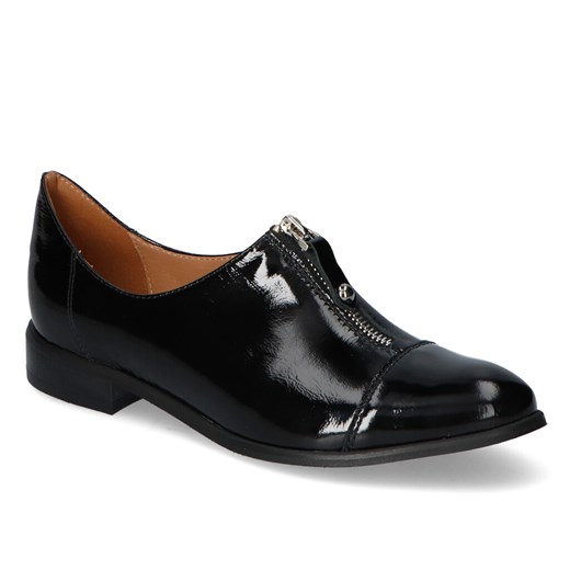 Półbuty Gamis 5037/A-128 Czarne lakier ze sklepu Arturo-obuwie w kategorii Półbuty damskie - zdjęcie 109493110