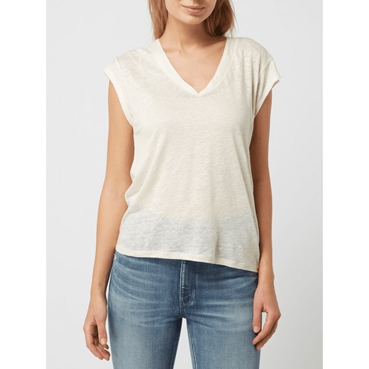 T-shirt z mieszanki lnu i jedwabiu Marc O'polo Pure M Peek&Cloppenburg