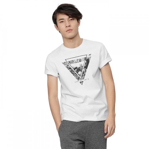 Koszulka Męska 4F T-shirt Bawełniany Biały S darcet