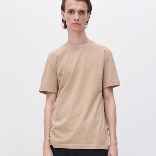 Reserved - T-shirt basic z bawełny organicznej - Beżowy Reserved XL promocja Reserved