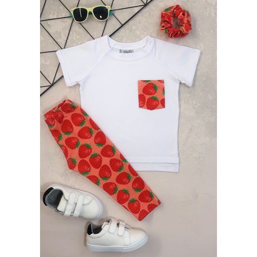 Zestaw dla dziewczynki: Strawberry Pocket (koszulka+legginsy) 86 Fluffy 86 Fluffy