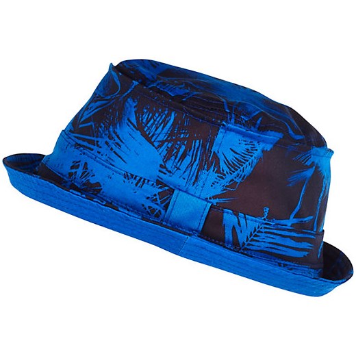 Black Hawaiian print bucket hat river-island niebieski nadruki