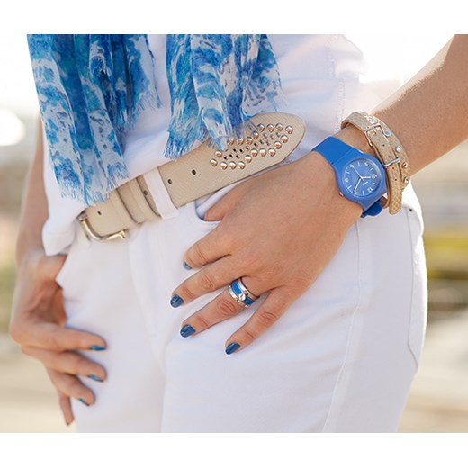 Zegarek na rękę Radość lata, niebieski tchibo brazowy kwarc