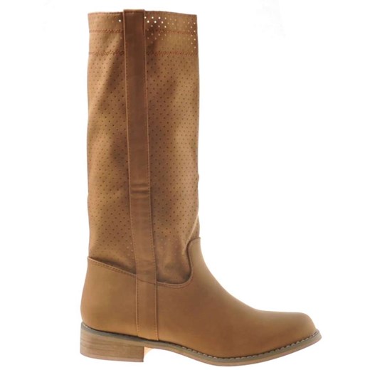 Kozaki damskie Pantofelek24 z cholewką przed kolano bez zapięcia wiosenne 