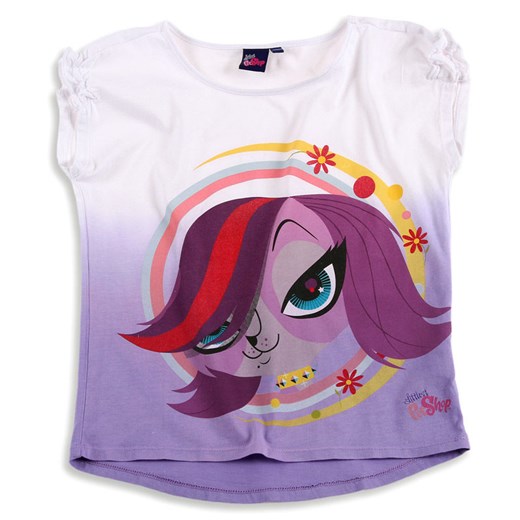 Cool Club, T-shirt dziewczęcy bez rękawów, Littlest Pet Shop, rozmiar 104 - Wyprzedaż - ubrania i buty nawet do -50% taniej! smyk-com fioletowy do salonu